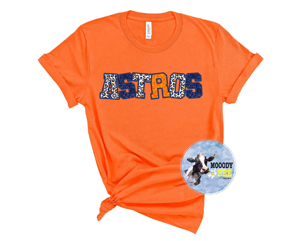 Astros faux sequin