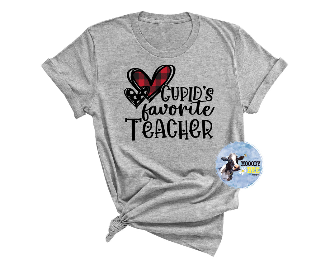 Cupids Favorite Teacher - Gray