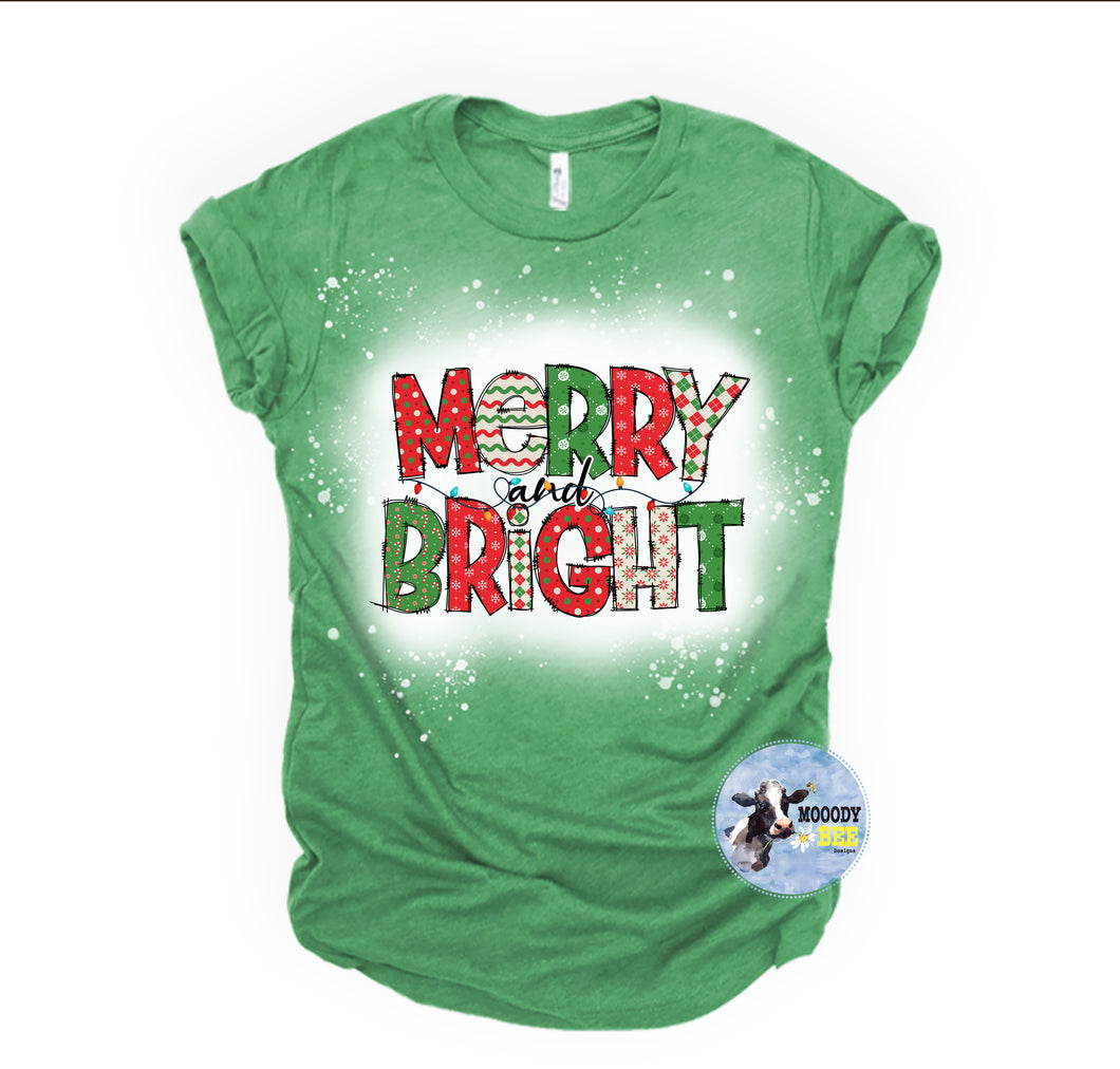 Merry & Bright - doodle letters